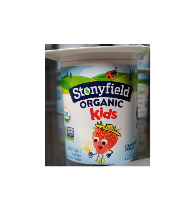 Organic Kids Strawberry Vanilla Lowfat Yogurt Cup