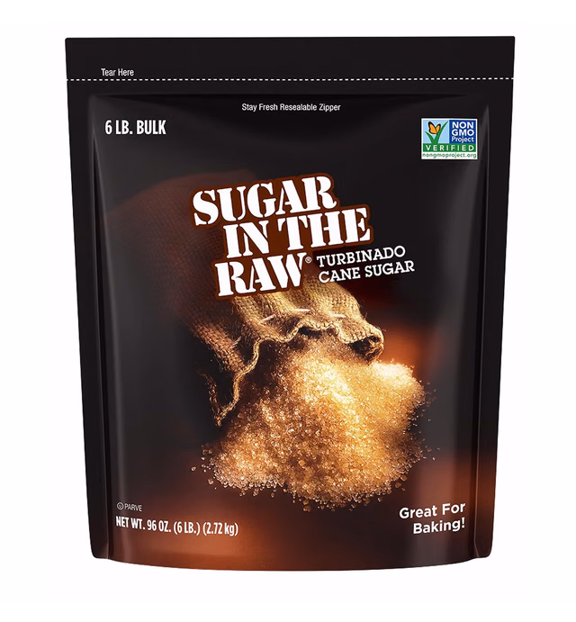 Sugar In The Raw Turbinado Cane Sugar, Made Using 100% Natural Pure Cane Sugar, 6 lbs (Exp. 2019 or later)