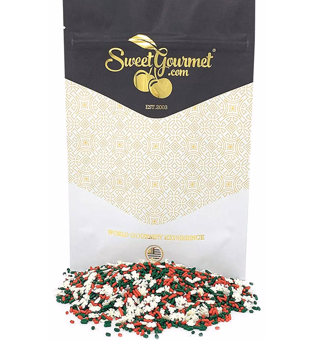 SweetGourmet Noel Mix | Christmas Holiday Sprinkles Bulk | 13oz Bag
