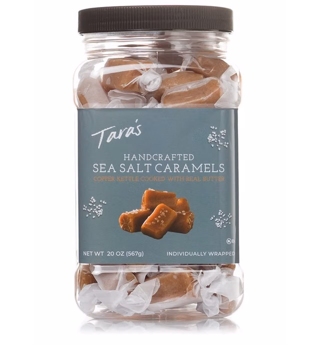 Tara's All Natural Gourmet Sea Salt Caramel: Small Batch, Creamy & Individually Wrapped - 20 Ounce