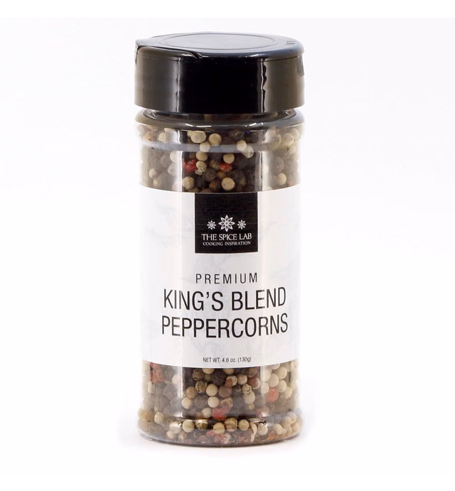 The Spice Lab Rainbow Peppercorn - Mixed Peppercorns with Pimenta (All Spice) – 4.6 oz. Seasoning Shaker - Kings Peppercorn Medley - All Natural OU Kosher Gluten Free - Peppercorns for Grinder Refill