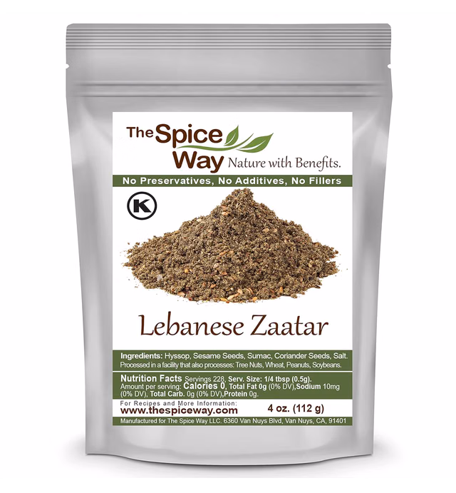 The Spice Way - Traditional Lebanese Zaatar with Hyssop (4 Oz)