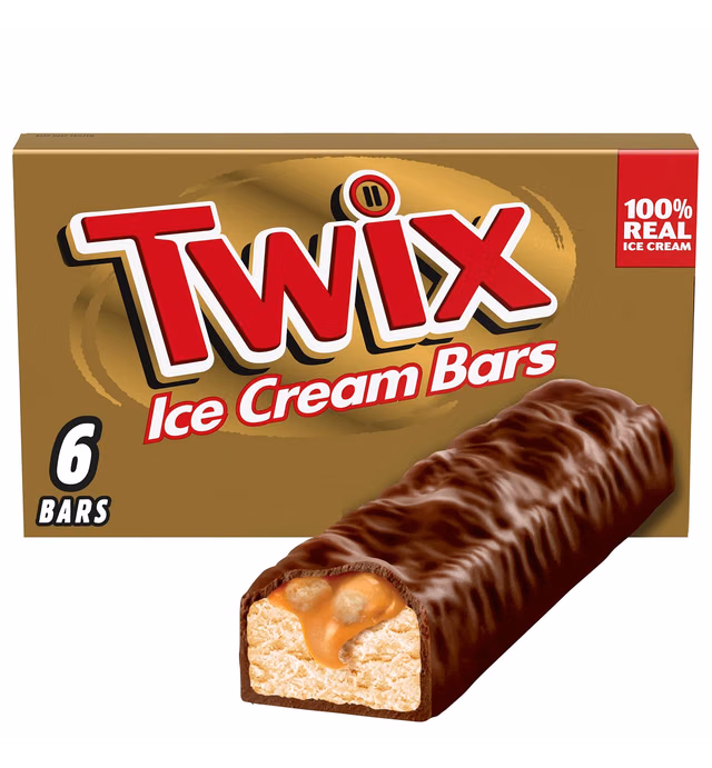 TWIX Ice Cream Bars With Vanilla Ice Cream 6-Count Box