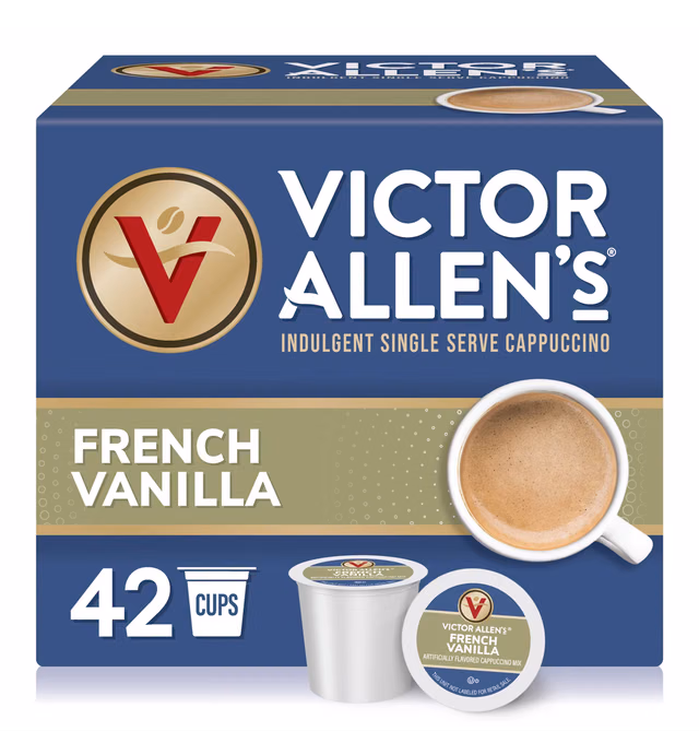 Victor Allen's Coffee French Vanilla Flavored Cappuccino, 42 Count, Single Serve K-Cup Pods for Keurig K-Cup Brewers