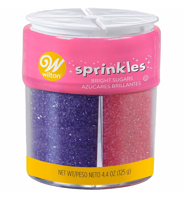 Wilton Colored Sugar Sprinkles Medley Baking Supplies, 4.4 oz, Bright Multicolored, Kosher