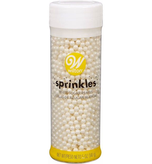 Wilton Sugar Pearls, White, 5 Oz, Non Toxic