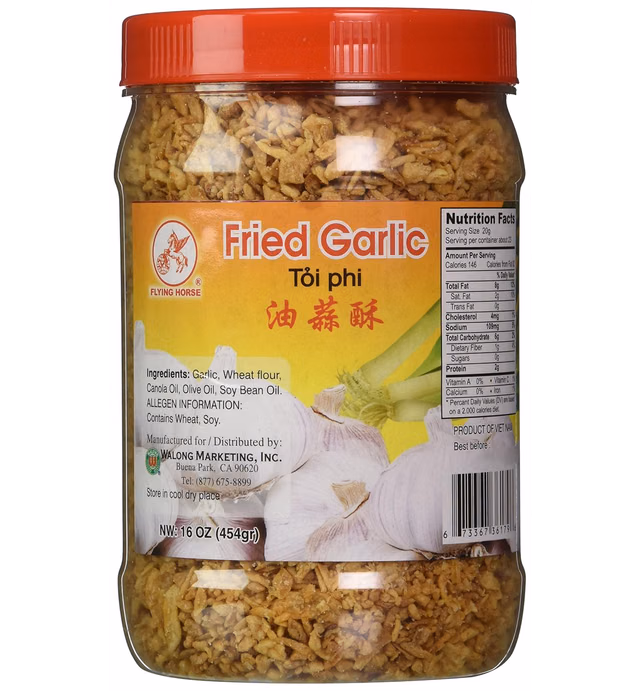 16oz Flying Horse Crispy Fried Garlic (1 Pound Total), Pack of 1
