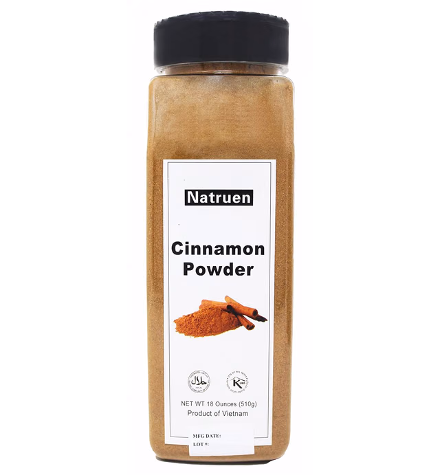 Natruen Ground Cinnamon Powder 18 Ounces, Strong Aroma Cassia Cinnamon Powder Perfect for Baking, Cooking, and Beverages, All Natural, Non-GMO, Vegan, Gluten Free, Kosher, and Halal