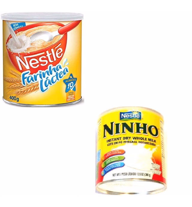 Nestle Farinha Lactea Cereal Flour 400g (14.11 Oz) + Nestlé Ninho - Leite Ninho 360g Leite Em Pó Integral Instantâneo | Instant Dry Whole Milk