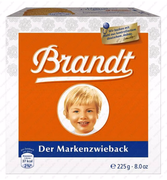 Brandt Der Markenzwieback ( Rusk Bread ) - 225 G