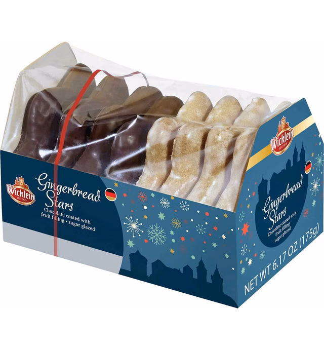 WICKLEIN Gingerbread Stars with fruit filling 175g/6.17oz Made in Germany