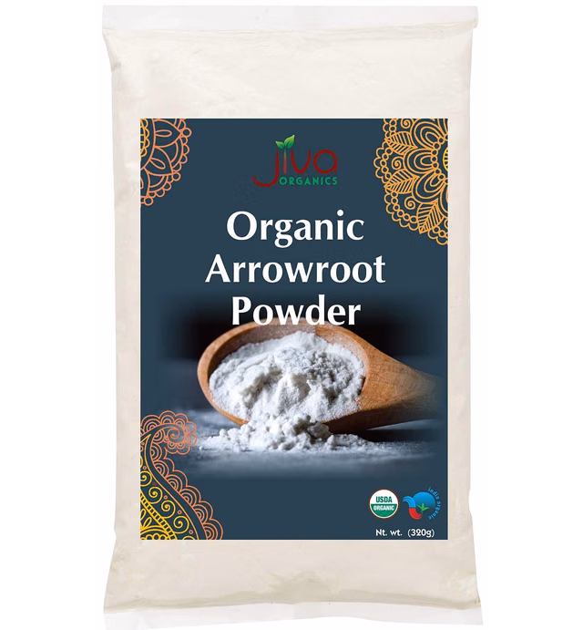Jiva Organics Organic Arrowroot Flour (Powder) 2 Pound Bag - Raw, Non-GMO