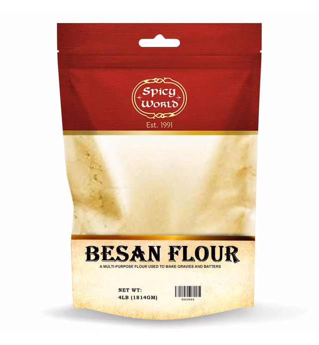 Spicy World Besan Chickpea Gram Flour Fine - 4 Pound Bag
