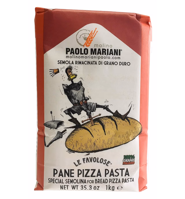 Paolo Mariani Durum Wheat Semolina Flour for Bread, Pizza and Pasta 2.2 Lbs