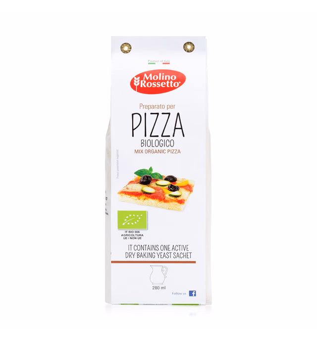 Molino Rossetto Pizza Dough Mix - Organic, Gourmet, Pizza Crust Mix for a Perfect Homemade Pizza - Also Good For Breadsticks, Flatbread, or Calzones 17.6oz (500g)