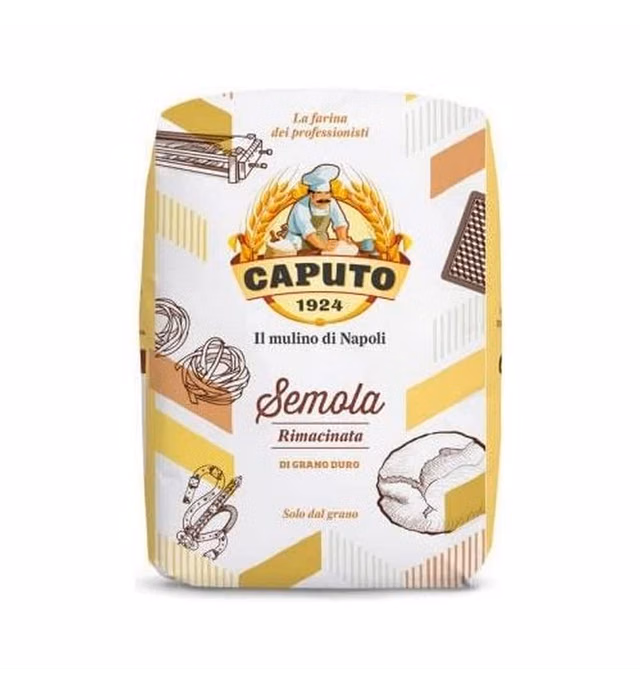 Antimo Caputo Semolina Wheat Flour 11 LB Bag Bulk (5 Kg) - Italian Durum Semola Di Grano - All Natural Dough for Fresh Pasta