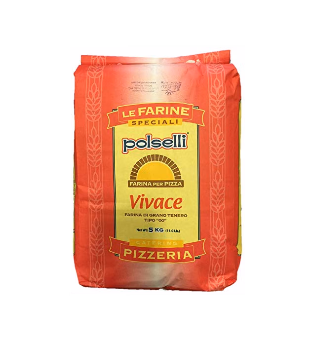 Vivace, Tipo "00" Double Zero Flour, Napoletana, Romana, Traditional Pizza Dough, Pasta, Bread, (5 kg) 11 lbs by Polselli