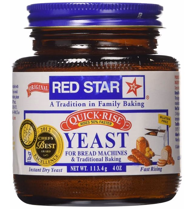Red Star Bread Machine Yeast, 4-Ounce Jars (Pack of 3)