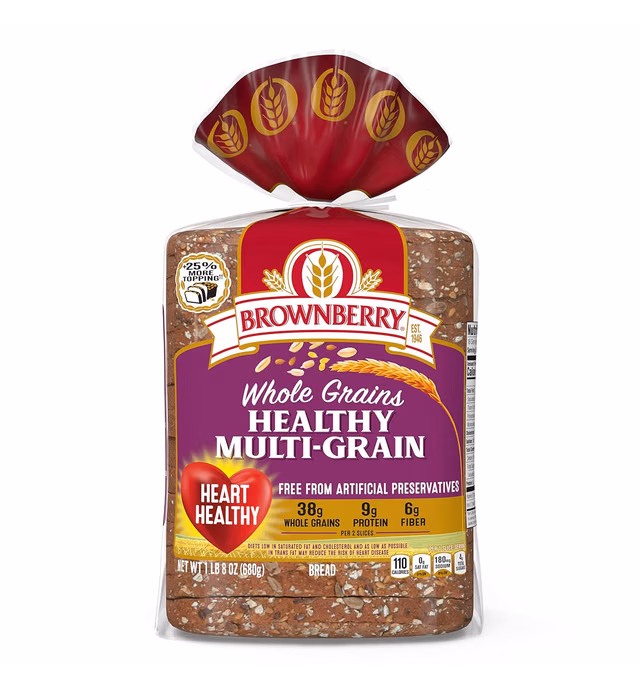 Arnold Whole Grains Healthy Multi-Grain Bread, Baked with Simple Ingredients, 24 oz