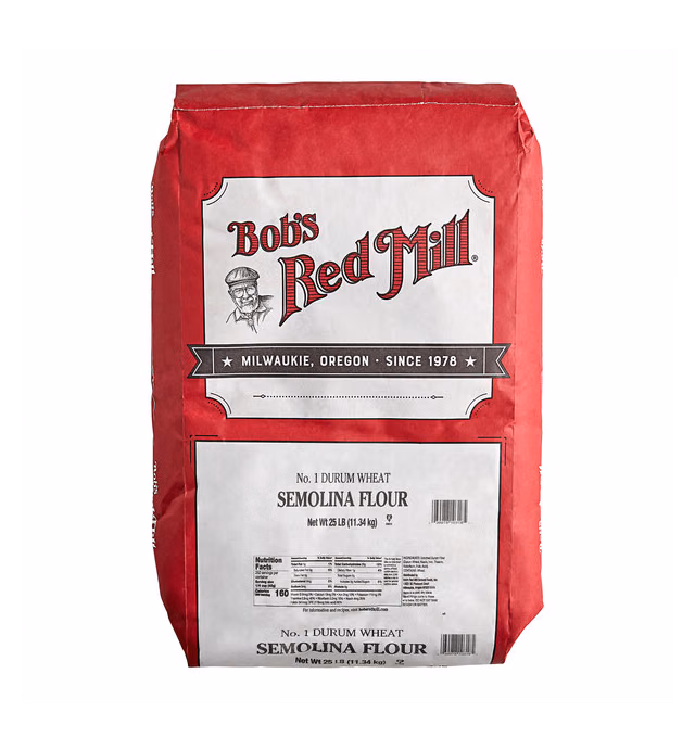 Bob's Red Mill Semolina Pasta Flour 25 lb.