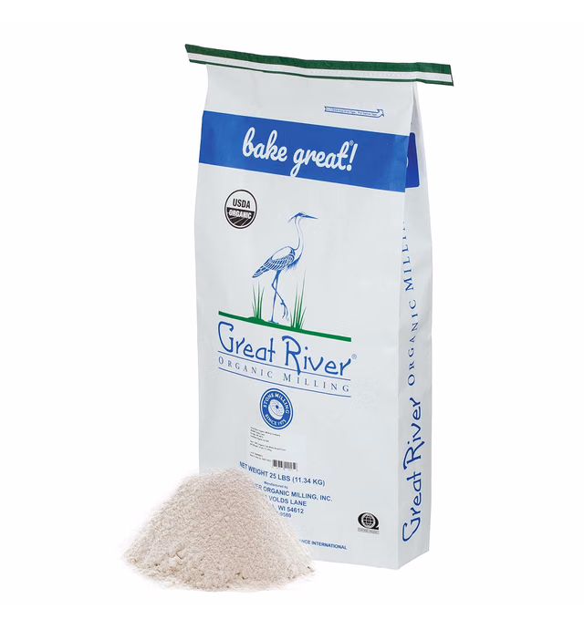Great River Organic Milling, Lily White Bread Flour, All-Purpose, Organic, 25 Lb (Pack Of 1)