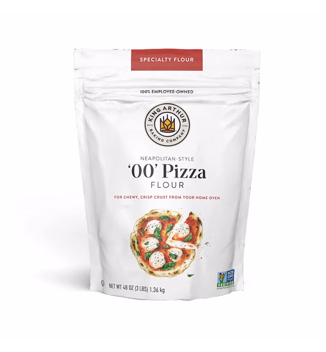 King Arthur, ’00’ Pizza Flour, Specialty Flour, Blend of 100% American-Grown Wheat, Non-GMO Project Verified, 3 Pounds(Pack of 4)