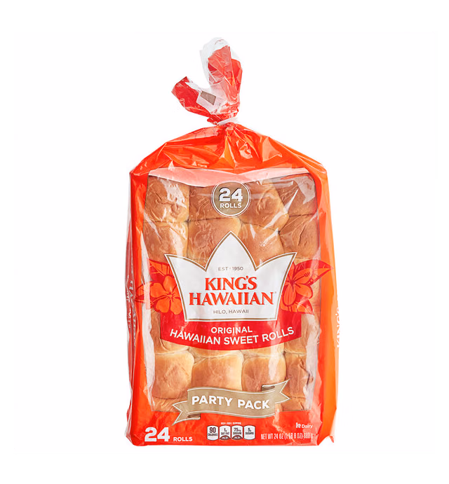 King's Hawaiian Frozen Original Hawaiian Sweet Dinner Rolls 1 oz. - 240/Case