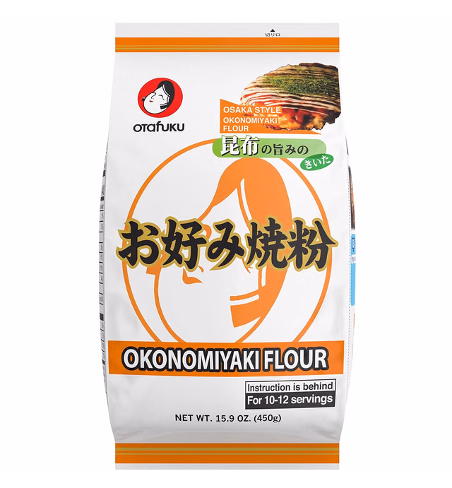 Otafuku Okonomiyaki Flour for Japanese Okonomiyaki Pancakes, 12 Servings, 15.9 Oz (1 Lb)