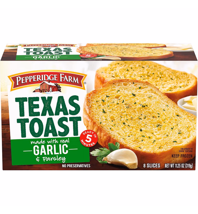 Pepperidge Farm, Texas Toast, Garlic, 8 slices, 11.25 oz (Frozen)