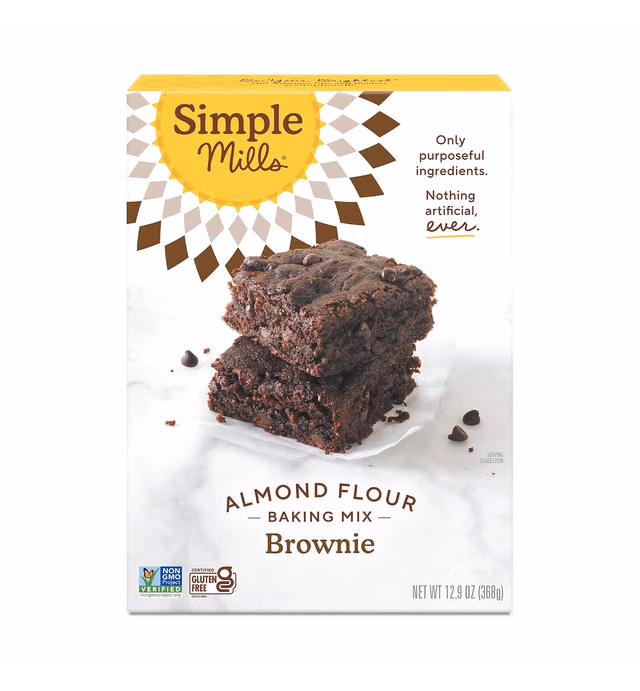 Simple Mills Almond Flour Baking Mix, Chocolate Brownie Mix - Gluten Free, Plant Based, 12.9 Ounce (Pack of 1)