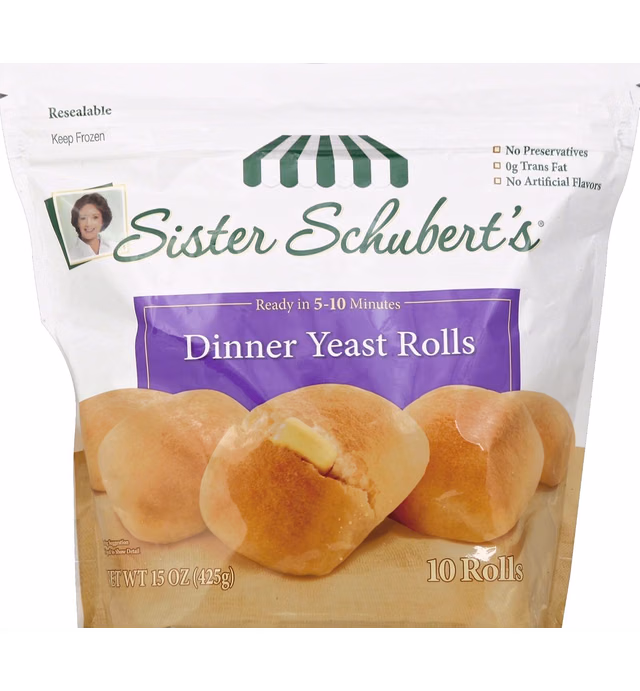 Sister Schubert, Prebaked Dinner Rolls, 15 oz (Frozen)