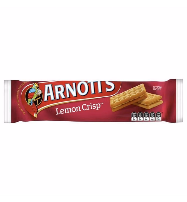 Australian Arnott's Lemon Crisp Biscuits 250g