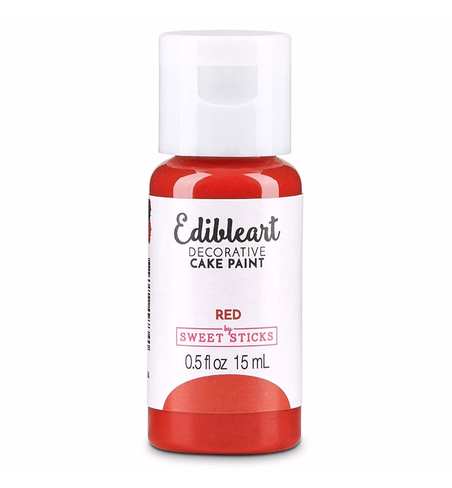 Sweet Sticks Edible Art Decorative Cake Paint 0.5 Ounce (15 Milliliters), Red