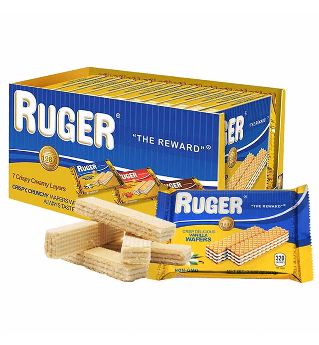 Ruger Wafers Austrian Wafers, Vanilla, 2.125 Ounce (Pack of 12)