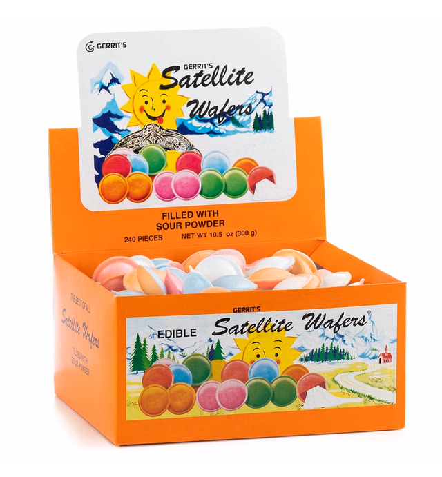 Gerrit's Satellite Wafers, Filled with Sour Powder, 240-Count Boxes (Pack of 2)