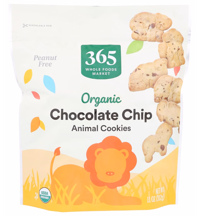 365 by Whole Foods Market, Cookie Animal Chocolate Chip Organic, 11 Ounce