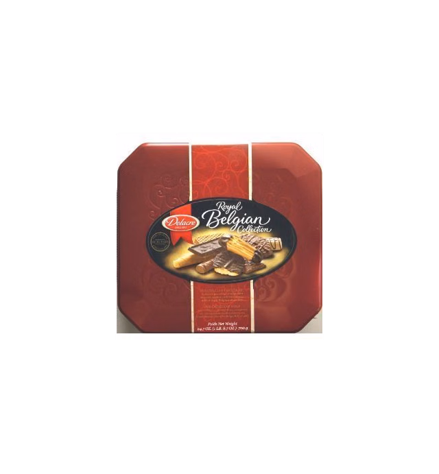 Delacre Prestige Elegant Gourmet Belgian Cookie and Biscuit Assortment 45.9 Ounce Gift Tin