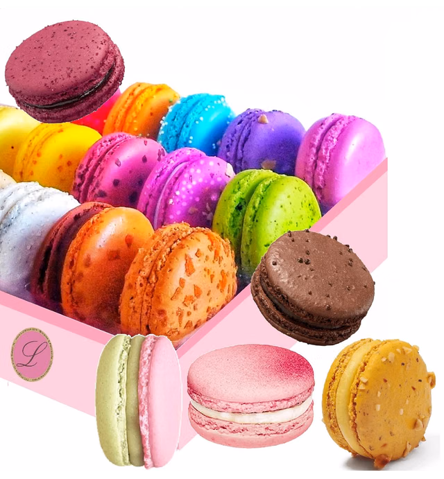 LeilaLove Macarons- 16 specialty Macaron collections gift box may vary
