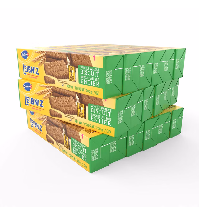 Bahlsen Leibniz Whole Wheat Butter Biscuit Cookies (18 boxes) | Our classic Whole Wheat Butter Biscuit (7 ounce boxes)
