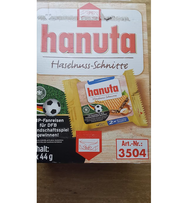 Ferrero Hanuta Chocolate Hazelnut Candy Wafers (18 x 2) 36 count