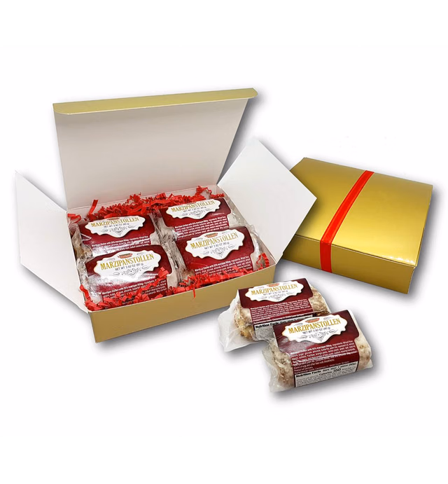 Kuchenmeister Mini Marzipan Stollen 4 X 2.82 Oz. (80 g) Gift-Boxed