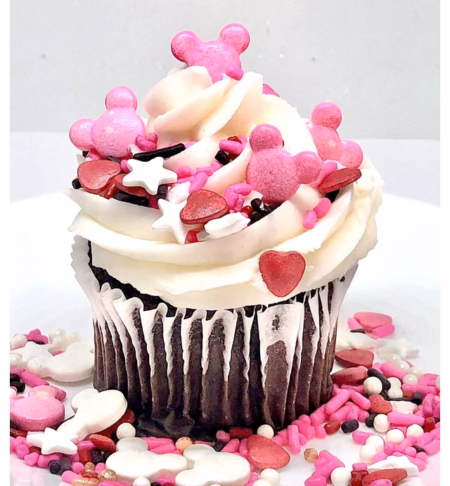 Minnie Mouse Valentine Edible sprinkles birthday party holidays for bake decoration, Cupcakes, Cakes, Cookies, and Ice Cream and more (Minnie Mouse)