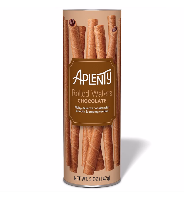 Amazon Brand - Aplenty, Chocolate Rolled Wafers, 5 oz