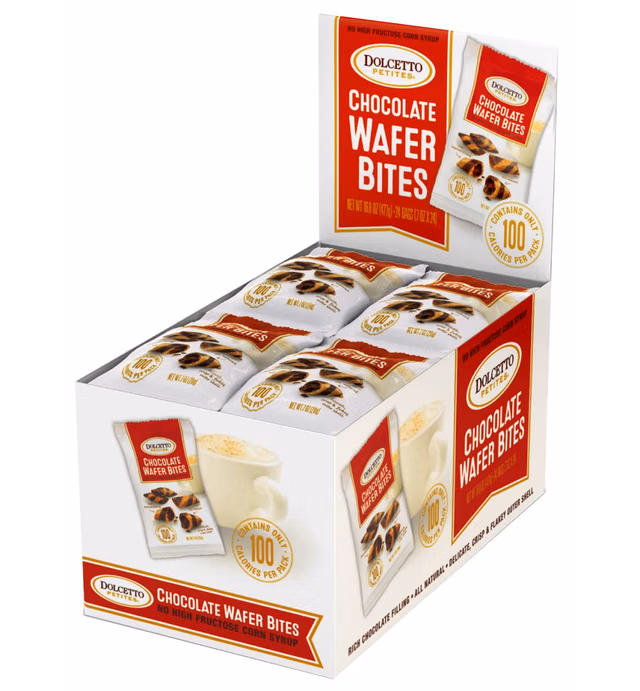 Dolcetto Chocolate-Filled Wafer Bites, 0.7 Ounce (Pack of 24)
