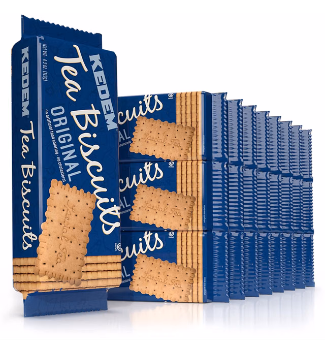 Kedem Tea Biscuits, Plain, 4.2-Ounce Packages (Pack of 24)