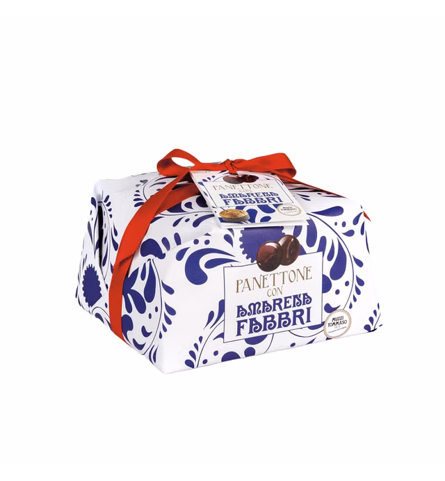 Amarena Fabbri Panettone with Candied Cherries, 1000 Gram