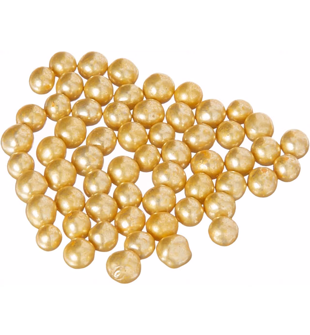Bakers EZ way Dragees Gold. Cake Cupcake Cookie Sprinkles 5mm 2 oz