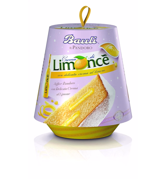 Bauli: "Crema di Limonce" Pandoro Christmas cake, With delicate lemon cream 26.4 Ounces (750g) Package [ Italian Import ]