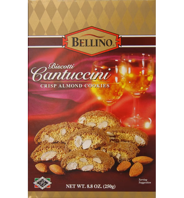 Bellino Biscotti Cantuccini Crisp Almond Cookies, 8.8 Ounce Box