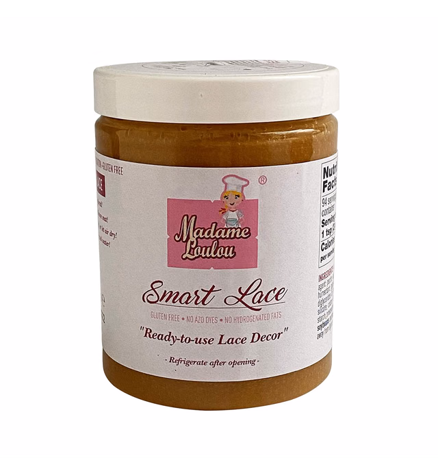 Madame Loulou Smart Lace 10oz Ready-to-use, edible cake lace - 284g (Gold)